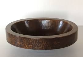 oval copper vanity sink
