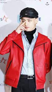 Pin By Kangeunri On T A E H Y U N G Leather Jacket Fashion Red Leather Jacket