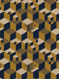 M.C.Escher - Cube printed wallpaper - Multicolor | Luisaviaroma