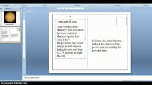 How to make a post card in word part 1. Making A Postcard Youtube