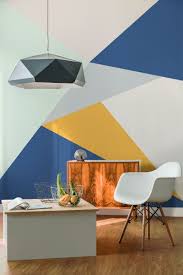 Tangram Wallpaper Feature Wall Design Muralswallpaper Geometric Living Room Accent Walls In Living Room Wallpaper Living Room