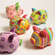 Colourful Piggy Banks Piggy Bank Piggy Personalized Piggy Bank