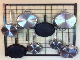 Wall Pot Rack Ikea Kitchen Pans Kitchen Wall Hangings Pan Storage Diy