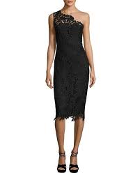 Shoshanna Evie One Shoulder Floral Lace Cocktail Dress Black Cocktail Dress Lace One Shoulder Cocktail Dress Black Cocktail Dress
