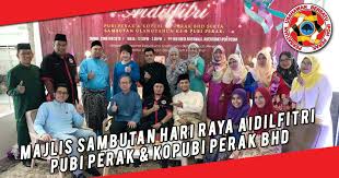 Perayaan tersebut juga dikenali sebagai hari raya puasa, hari raya fitrah atau hari lebaran. Majlis Sambutan Hari Raya Aidilfitri Pubi Perak Kopubi Perak Bhd Pubi Perak