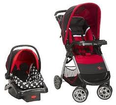 Stroller Car Seat Travel System Mickey Mouse Baby Infant Red Black Pram Basket Baby Strollers Travel System Baby Car Seats Baby Gear Bundle