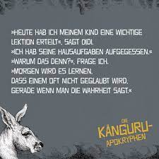 Weißt du, was passiert, wenn man sich alle tür. Marc Uwe Kling ×'×˜×•×•×™×˜×¨ Kanguruapokryphen Hausaufgaben Marcuwekling