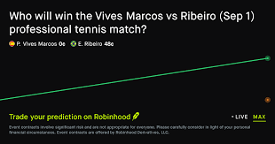 September 1, 2026: Vives Marcos vs Ribeiro Tennis Prediction Market