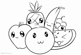 Printable Food Coloring Pages Unique Cute Food Coloring Pages Cartoon Fruits Free Printable In 2020 Fruits Drawing Food Coloring Pages Cute Food Drawings
