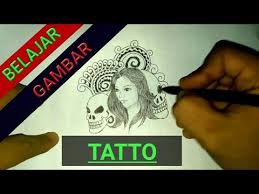 Gambar tengkorak api biru bergerak. Video Unik Menggambar Tattoo Ballpoint Dengan Mudah Youtube Tatto Belajar Gambar