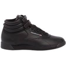 Reebok Classics Women Freestyle Leather High Top Sneakers 76 Liked On Polyvore Featuring Shoes Black High Top Sneakers Sneakers Black Black Strappy Shoes