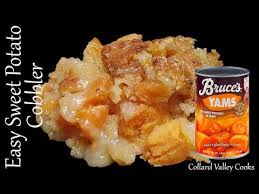 Pecans add a more sophisticated touch than marshmallows and cut the sweetness and boy, is it sweet. 1819 Make This Easy Sweet Potato Cobbler With Bruce S Yams Youtube Sweet Potato Cobbler Canned Sweet Potato Recipes Cooking Sweet Potatoes