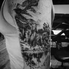 If you're looking to get a really big nature piece, a landscape back tattoo may be a great choice. 430 Landscape Tattoo Ideas Landscape Tattoo Tattoos Nature Tattoos