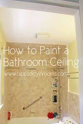 Dark paint colors create an optical illusion visually pushing the walls back making the space appear larger and more substantial. 26. How To Painting Bathroom Ceiling Bathroom Ideas Diy How To Painting Wall Bathroom Ceiling Bathroom Ceiling Paint Painting Bathroom