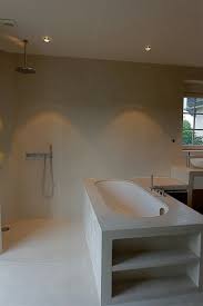 totaal ontwerp badkamer in stuc en flor en mortex badkamer badkamer stucen badkamerideeen