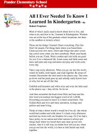 What I Learned In Kindergarten Poem All I Ever Really Needed To Know I Learned In Kindergarten Kindergarten Poems Kindergarten Quotes Awkward Quotes