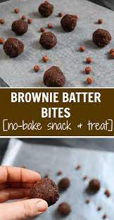 No Bake Brownie Batter Bites Mom To Mom Nutrition Recipe No Bake Brownies Snack Bites Healthy Dessert Recipes