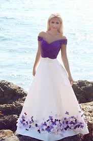 Vintage White Purple Flower Beach Wedding Dress Ball Gown Bridal Dress Custom Custom Made Prom Dress Long Party Dress Formal Chiffon Party Dress