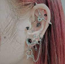 Ear Piercings In 2021 Ear Tapers Edgy Aesthetic Piercings