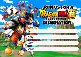 Had an early dragon ball z birthday party for my godson since we couldn't be at his party this year. Amazon Com Dragon Ball Z Invitation Cards 20 Fill In Invites For Kids Birthday Bash And Theme Party 10x15 Cm Postcard Style Home Kitchen