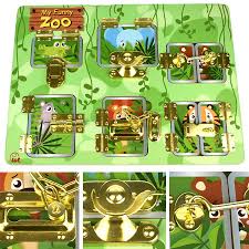 With each completed puzzle, little. Lock Latch Wooden Activity Puzzle Board Zoo Mywoodentoys