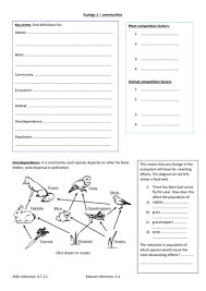 Some of the worksheets displayed are abiotic and biotic assessment answer key, abiotic biotic factors, abiotic biotic factors, mjshs subject research teacher lesson plan date, abiotic vs biotic factors, abiotic. Gcse New Spec Biology Higher Ecology Worksheets 1 And 2 Communities And Biotic And Abiotic Factors Teaching Resources
