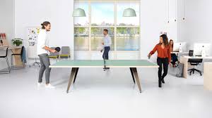 Who is the table tennis fan on the office? Playhardworkhard Table Tennis Meeting Tables