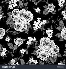 Chevron herringbone seamless pattern with black and white colors vector. Seamless Vector Vintage Pattern With Victorian Bouquet Of White Flowers On A Black Background Whi Print Design Pattern Floral Prints Pattern Elephant Tapestry