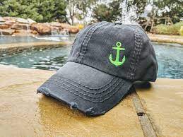 Women S Custom Color Anchor Hat Women S Anchor Hat Etsy Lake Hats Nautical Hats Boat Hat