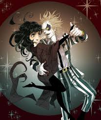 It's a picture from an animated cartoon. 120 Beetlejuice Ideas Beetlejuice Beetlejuice Cartoon Tim Burton Characters