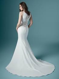 16.this lace maxi dress with an oval sheer back. Maggie Sottero Faith 20mc311 Bridal Closet