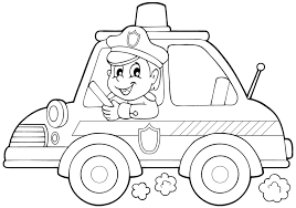 Plusieurs grafignes (c'est un jouet d'enfant), les collants décollent un peu. Coloriage Vehicules Voiture De Police 03 10 Doigts
