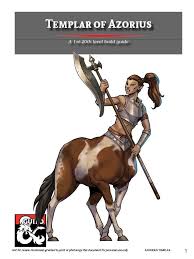 This karma is in addition to the karma cost for playing certain shapeshifter species. Centaur Templar Character Build Guide Dungeon Masters Guild Drivethrurpg Com