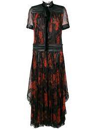 coach floral print dress in black modesens