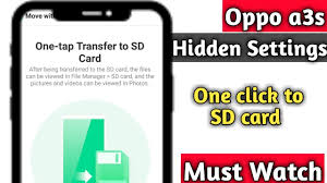 I cant wait to learn much more from you. Oppo A3s Hidden Setting Just One Click To Transfer Files And App On Sd Card Must Watch Youtube