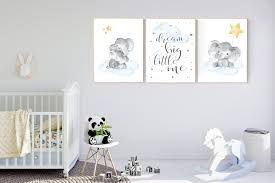 Baby room decoration ideas you will love. Nursery Wall Art Elephant Moon And Stars Gender Neutral Baby Room Decor Elephant Balloon Dream Big Little One Baby Room Decor Ideas