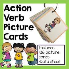 #alphabetactivities #lettersounds #letterecognition #preschool #kindergarten Action Verbs Picture Cards By Listening Fun Teachers Pay Teachers
