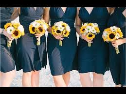 Sunflower, tiffany blue wedding bouquets. Sunflower Daisy Wedding Bouquet Youtube