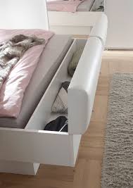 Die gesamtaußenmaße vom massivholzbett sind 144 x 30 x 204 cm und das kopfteil ist 60 cm hoch. Schlafzimmer Komplett Set 4 Tlg Bonn Bravo Bett 180 Schrank Weiss Leder Ebay