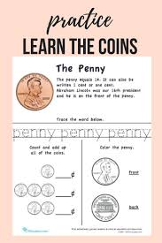 Learn The Coins The Penny Worksheet Education Com Money Math Kindergarten Worksheets Money Math Worksheets