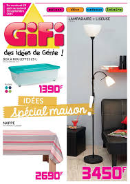 Gifi soumet également une sélection de produit pas chers, grâce à la création de bons de réductions à présenter dans les boutiques. Calameo Catalogue Gifi Septembre 2015