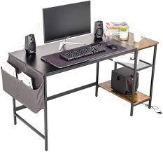 Another way to make the tabletop is with a single sheet of wood. Study Table With Removable Shelve Artethys Computer Desk Laptop Table With Storage Bag And Earphone Hook