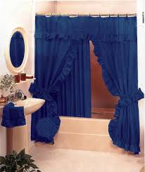 Maybe you would like to learn more about one of these? Navy Blue Bath Ruffle Fabric Shower Curtain Set Valance On Popscreen