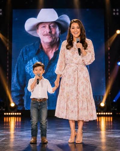 A HEARTBREAKING TRIBUTE: Last night, Mattie Jackson and her 4-year-old son shared a tender duet in honor of Alan jackson — and the room could barely hold back tears. Alan Jackson sat