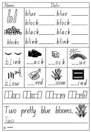 These worksheets teach students how to identify and pronounce a wide variety of words that contain the blend bl. Activity Sheet Blend Bl Studyladder Interactive Learning Games