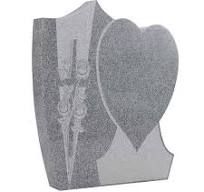 Wholesale Heart Design Gray Granite Memorial With Line ...