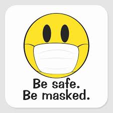 Be Masked Emoji Square Sticker Zazzle Com In 2020 Emoji Emoji Mask Mask