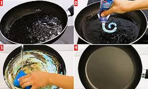 An oldie but a goodie, bar keepers friend has been cleaning pots since 1882! How To Use Toothpaste To Clean Your Scorched Frying Pan Daily Mail Online