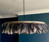 Glorious Gloria Grey Feather Pendant