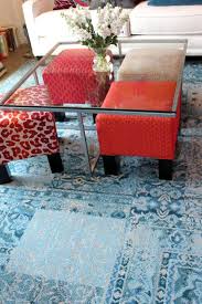 Colorful Ottomans Under A Clear Table When Not Being Used Cool Idea Will Be Implementing At Earliest Convenience Home Decor Decor Home Living Room
